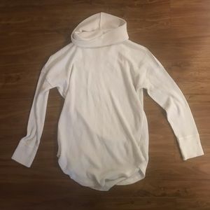 Anthropologie Maeve White Mock Neck Pullover